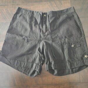 Linen blend shorts